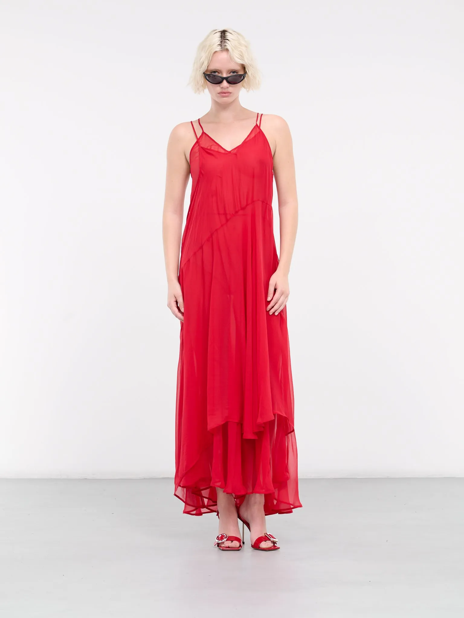 Pina Double Silk Dress (S1WDR03-RED)