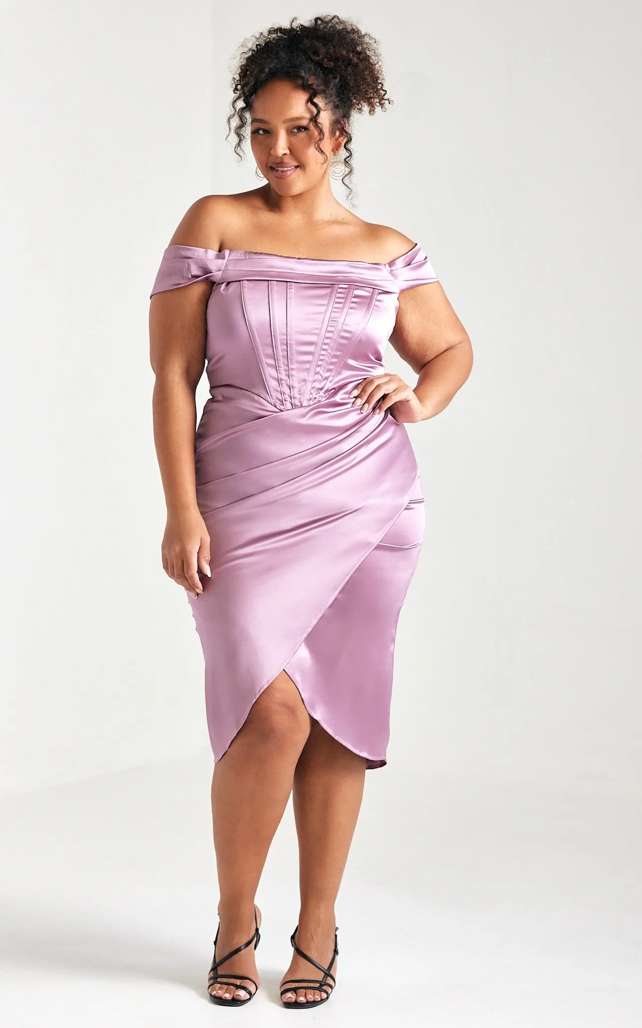 Regal Dress - Mauve Satin