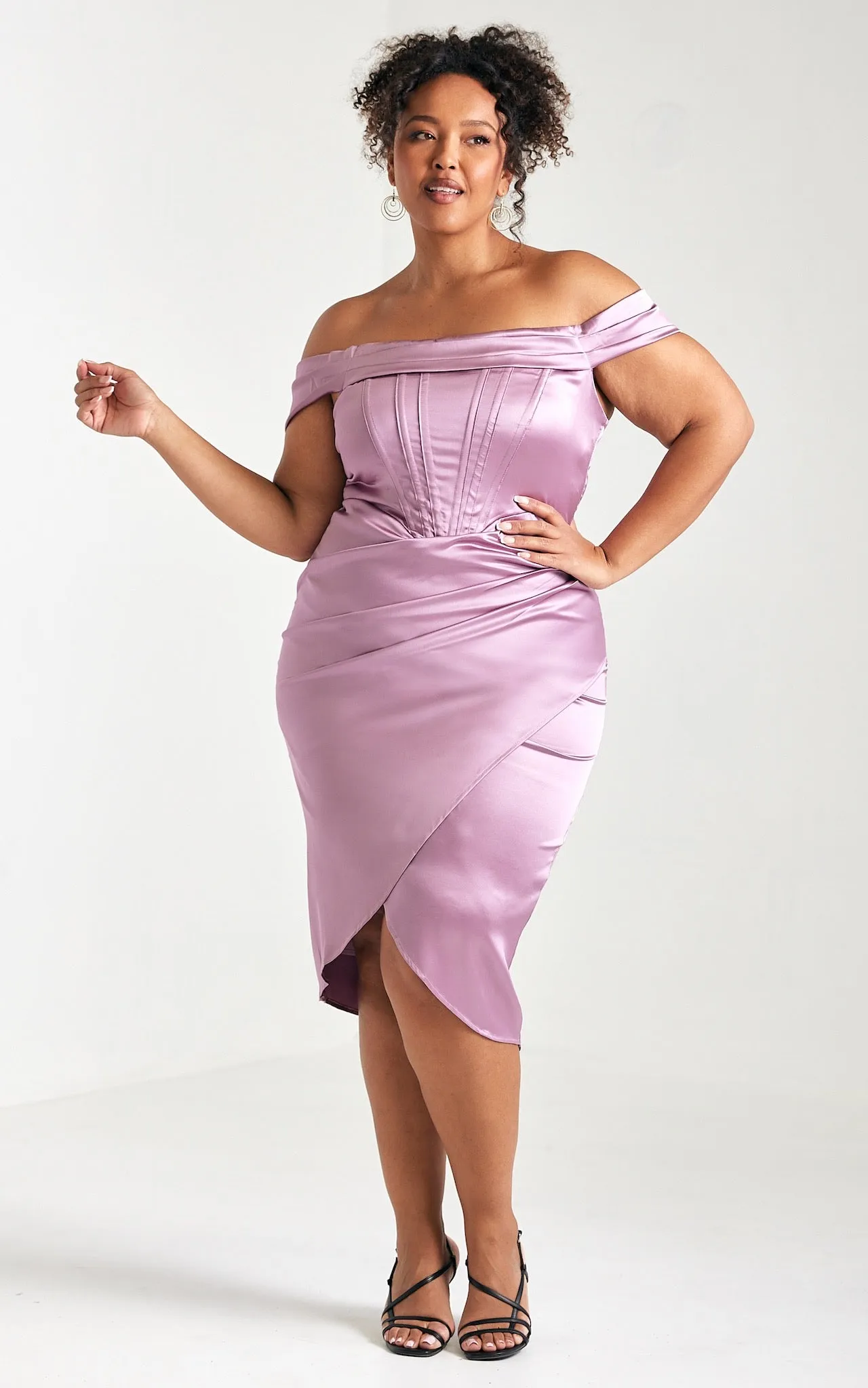 Regal Dress - Mauve Satin