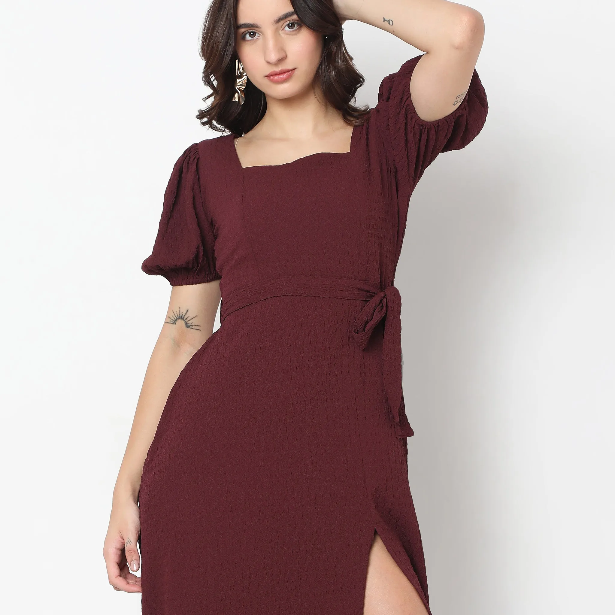 Regular Fit Structured Dress