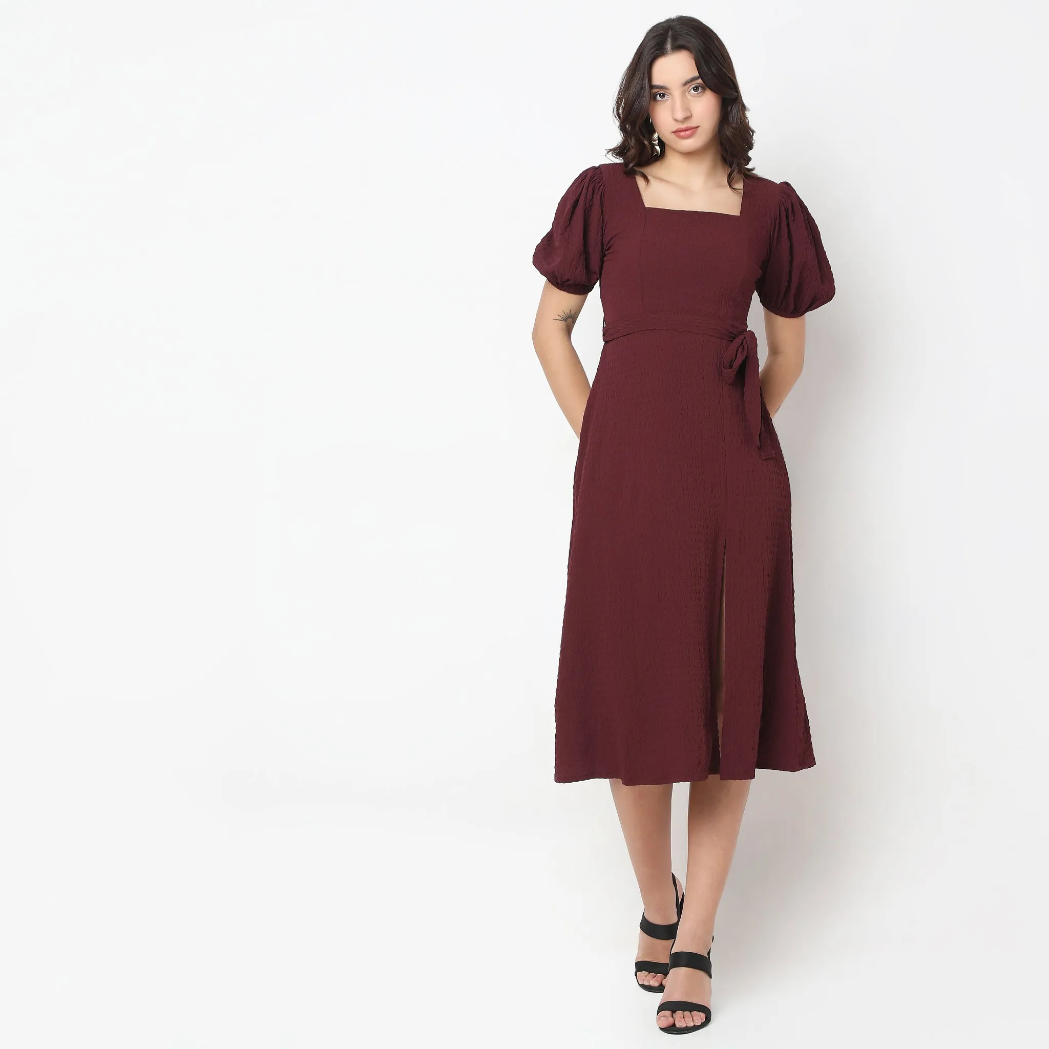 Regular Fit Structured Dress