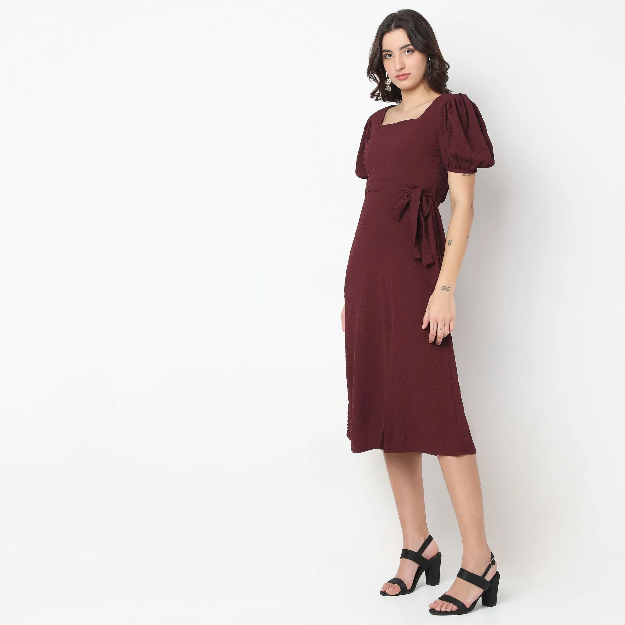 Regular Fit Structured Dress