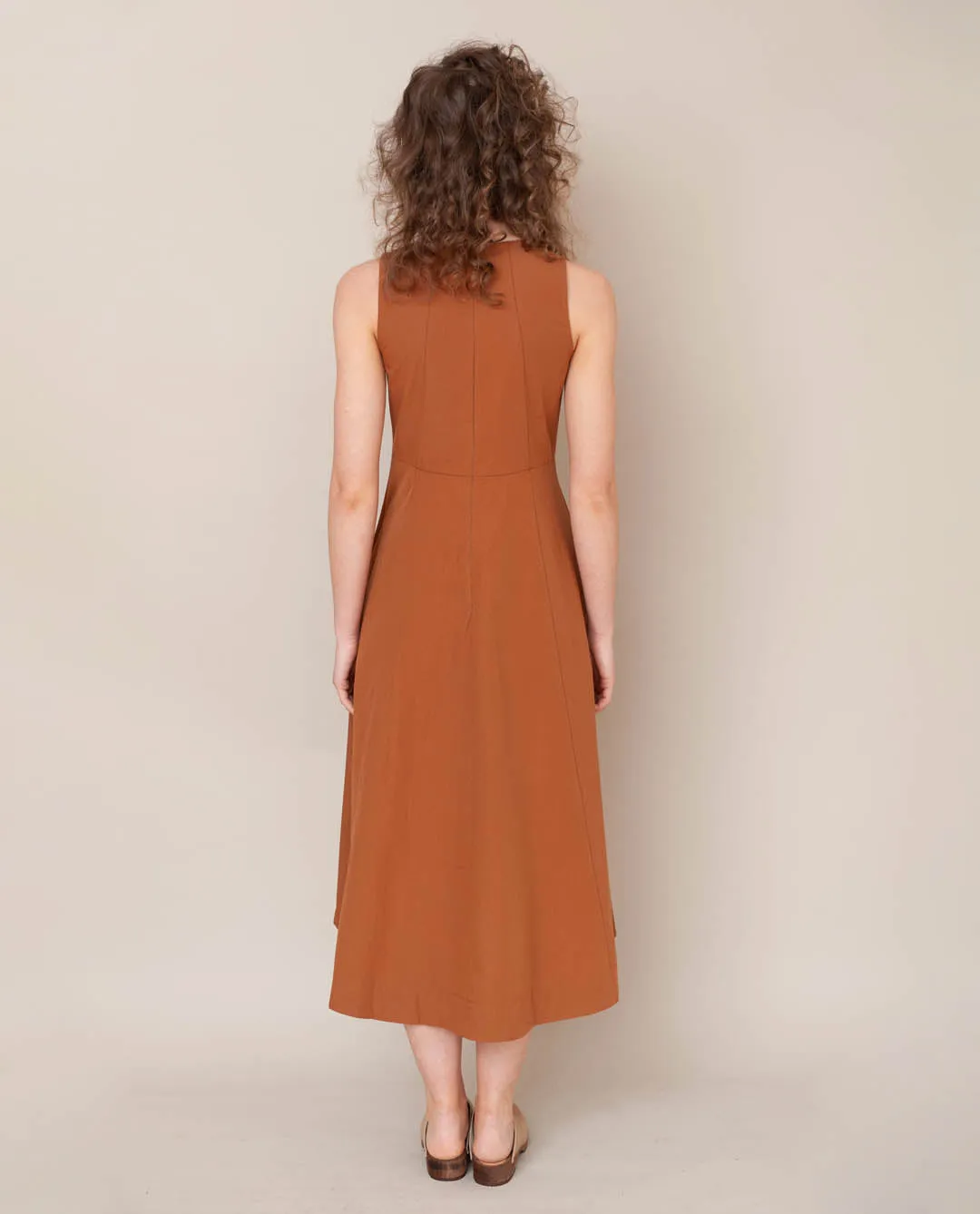 Remi Organic Cotton Dress In Coffee