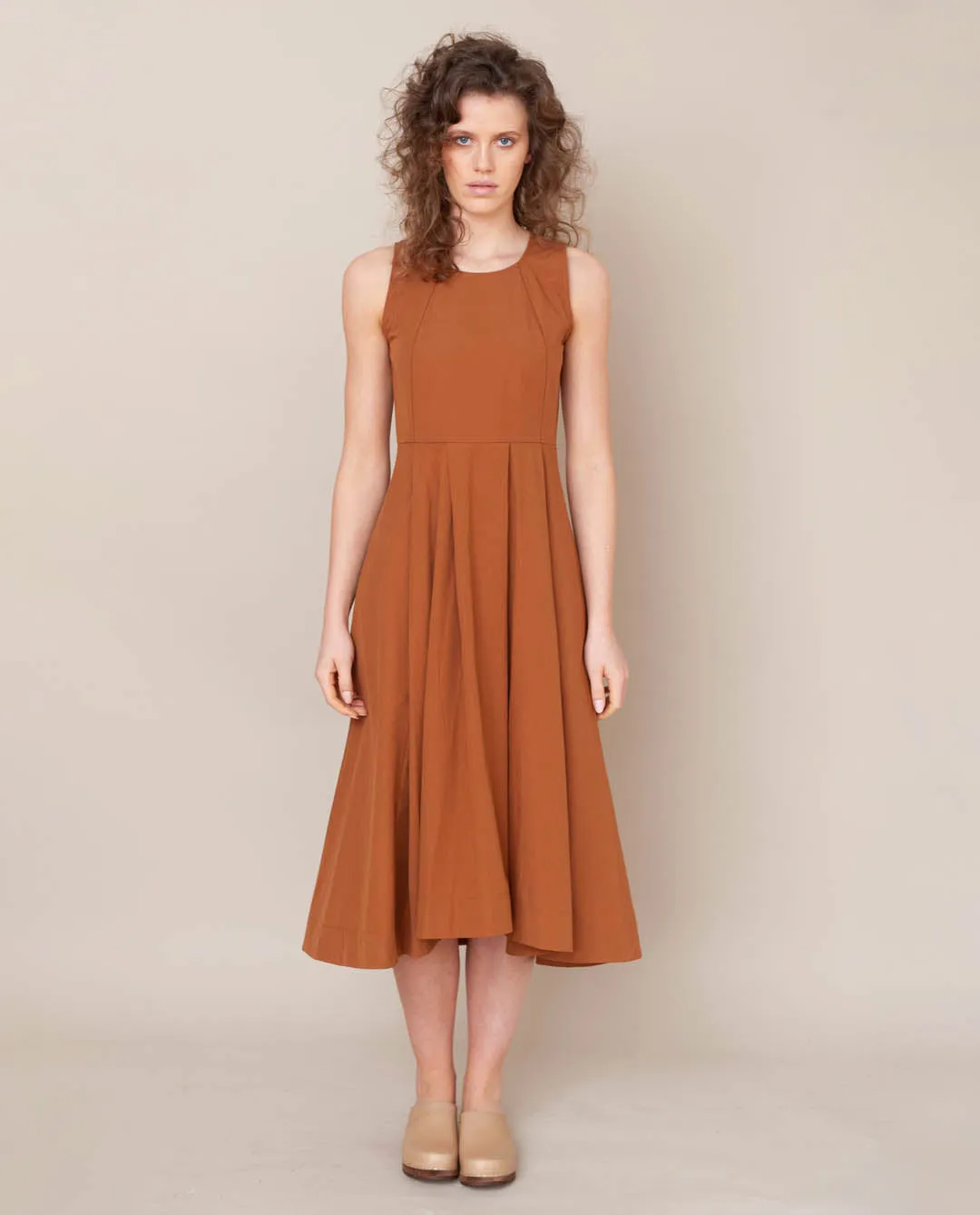 Remi Organic Cotton Dress In Coffee