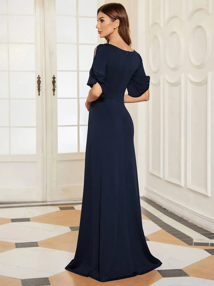 Round Neck Bodycon Half Sleeve Formal Dress