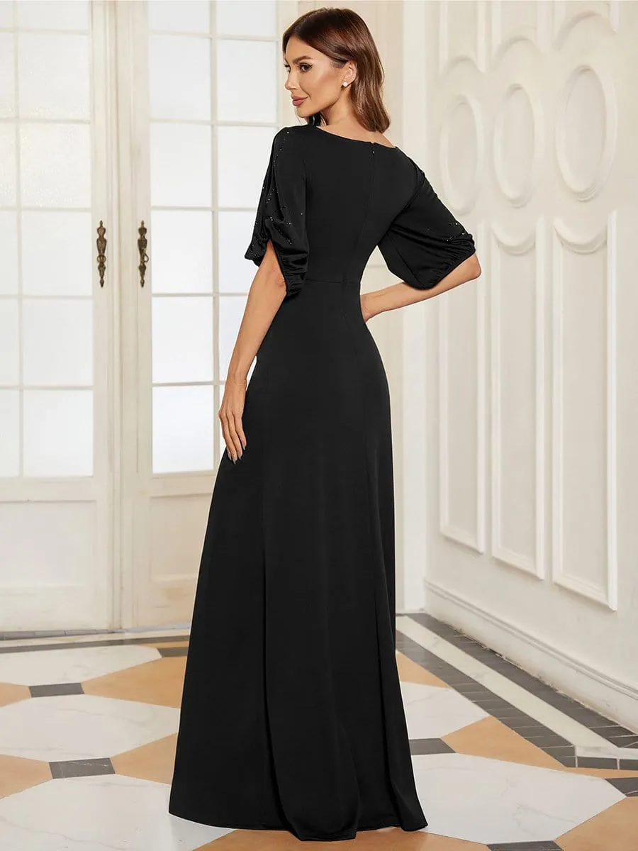 Round Neck Bodycon Half Sleeve Formal Dress