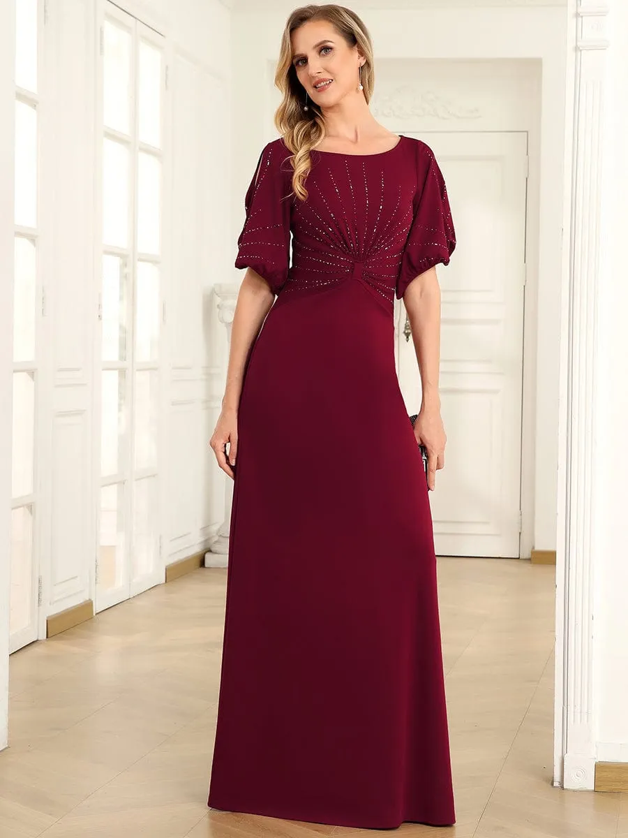 Round Neck Bodycon Half Sleeve Formal Dress