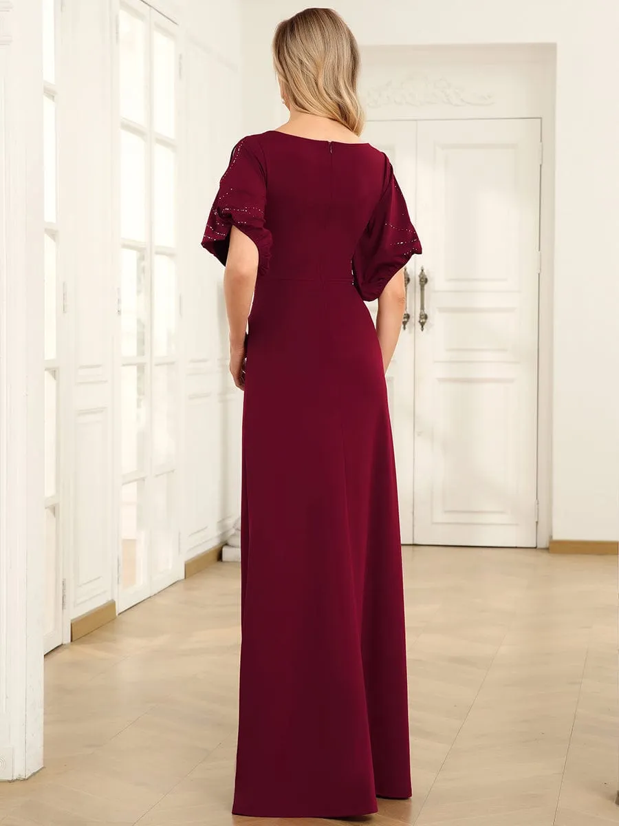 Round Neck Bodycon Half Sleeve Formal Dress