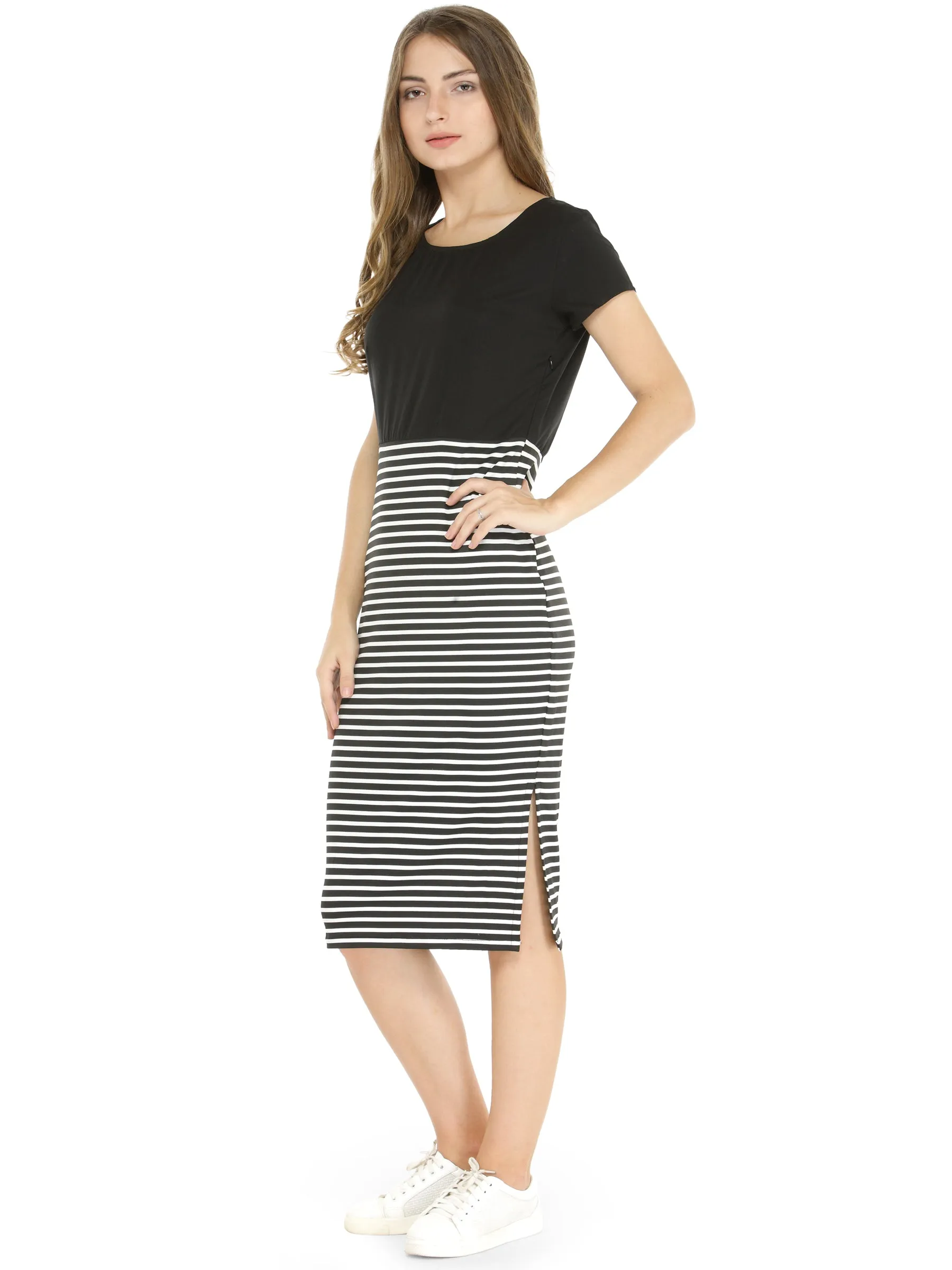 Striped Midi Dress