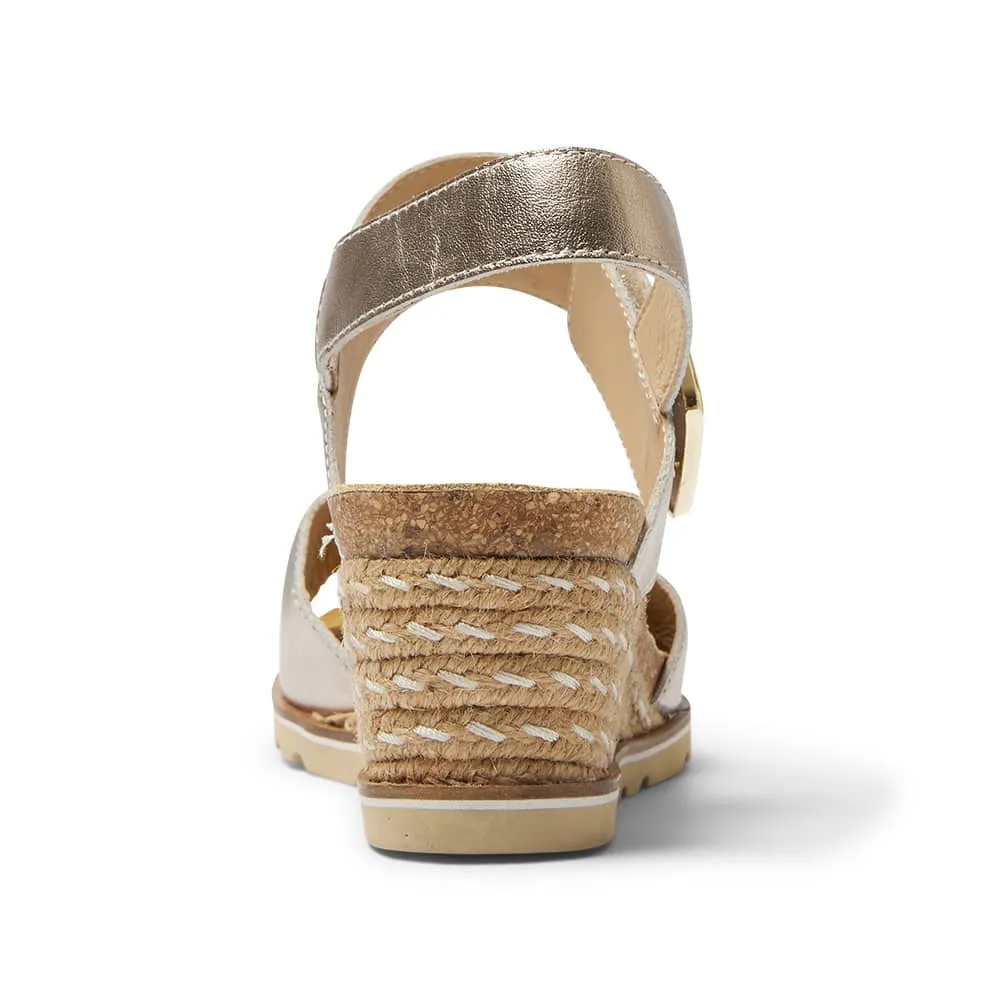 Terrace Espadrille in Pewter Leather