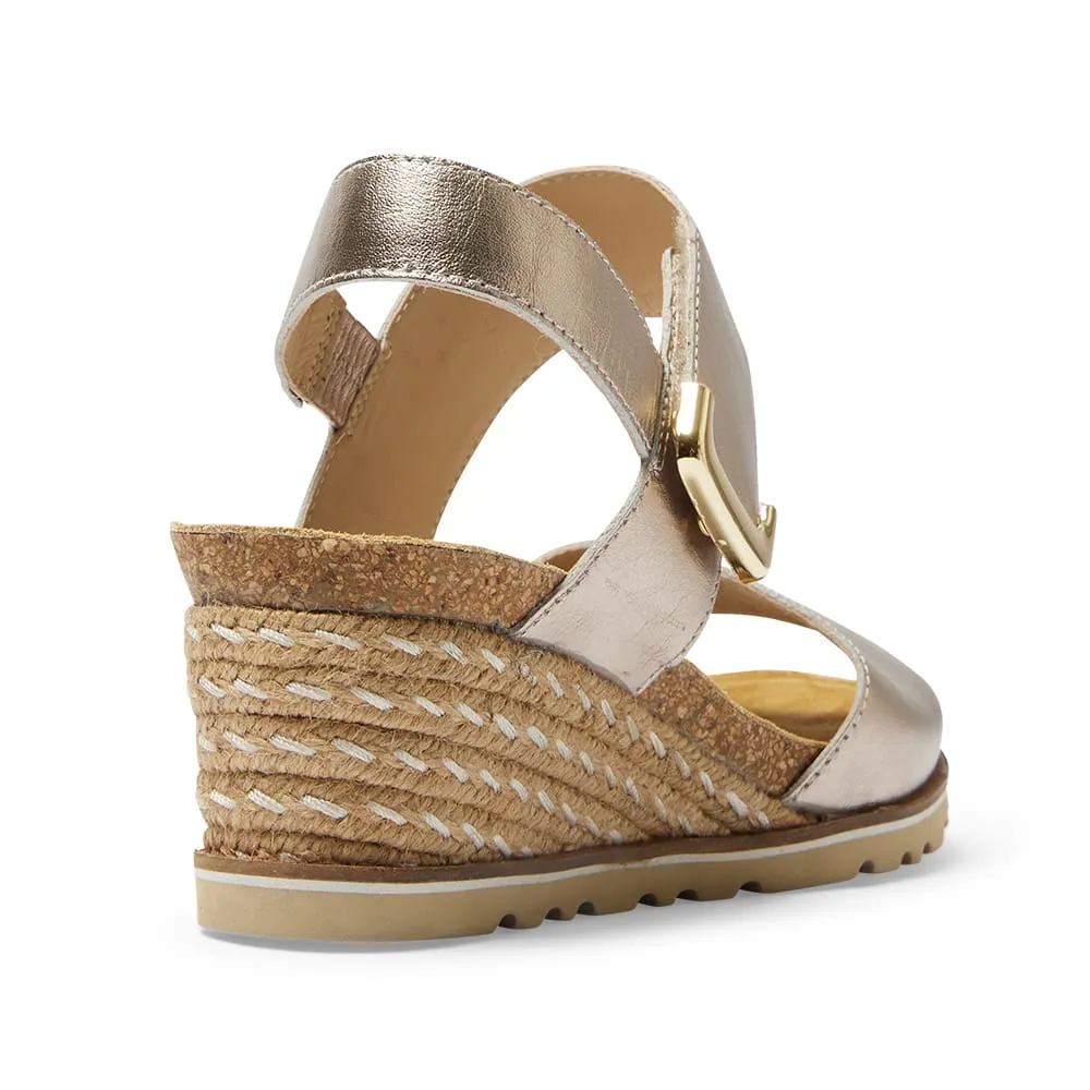 Terrace Espadrille in Pewter Leather