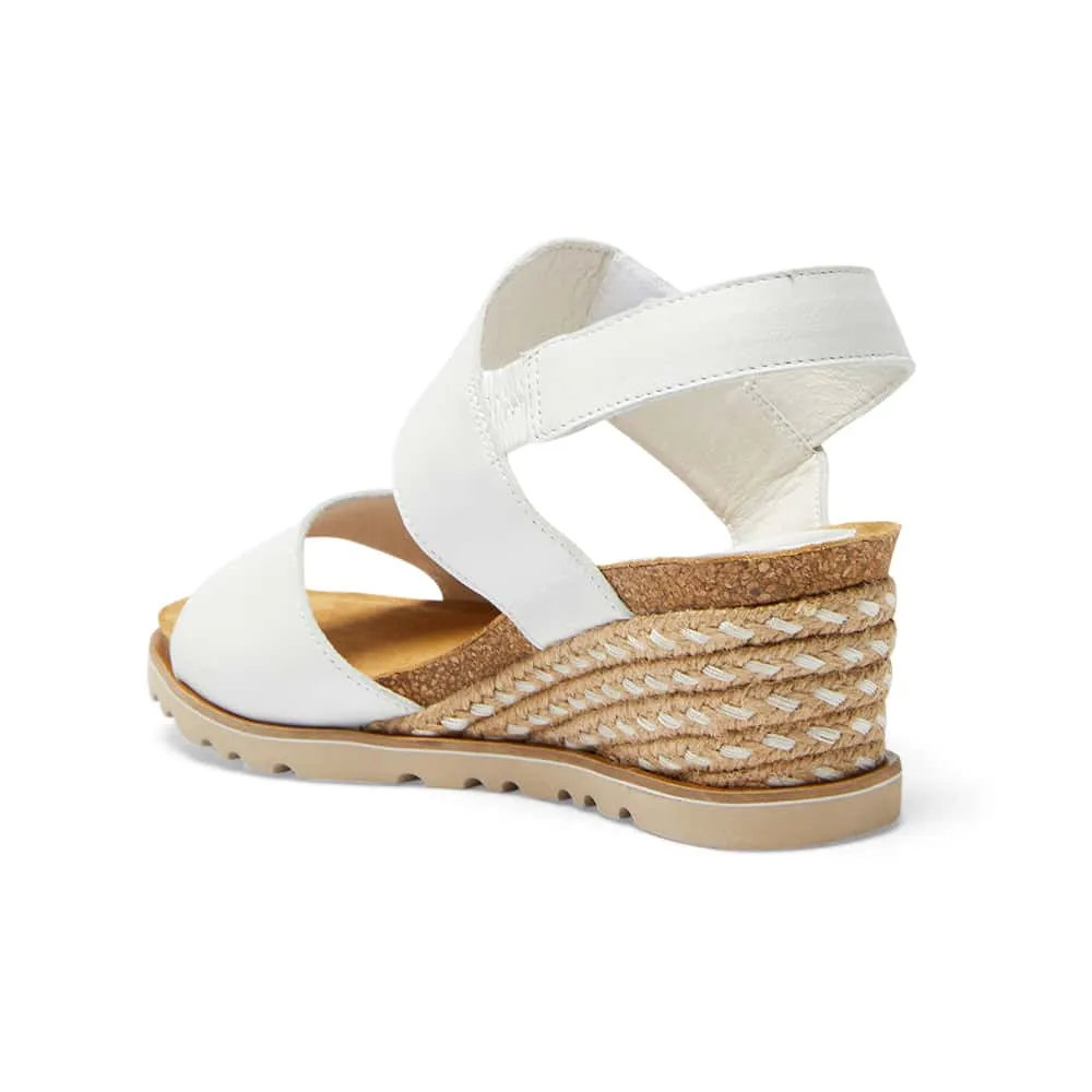 Terrace Espadrille in White Leather