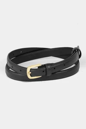 Thin Gold Buckle Belt