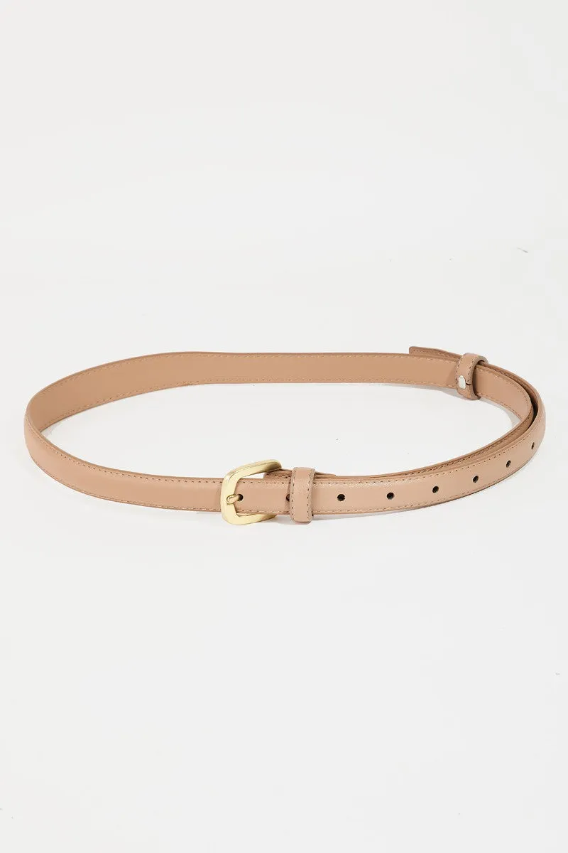 Thin Gold Buckle Belt