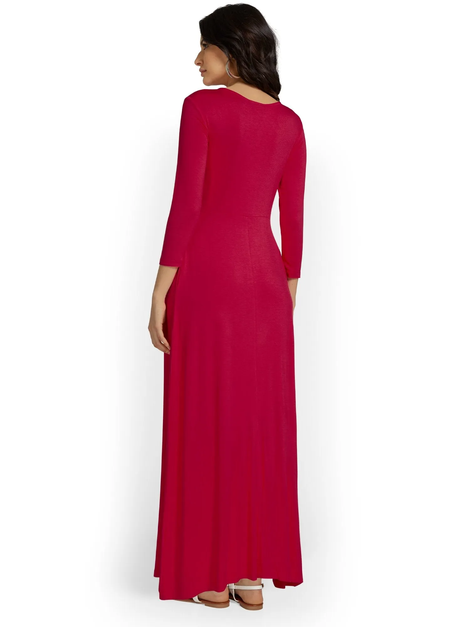 Twist-Front Maxi Dress