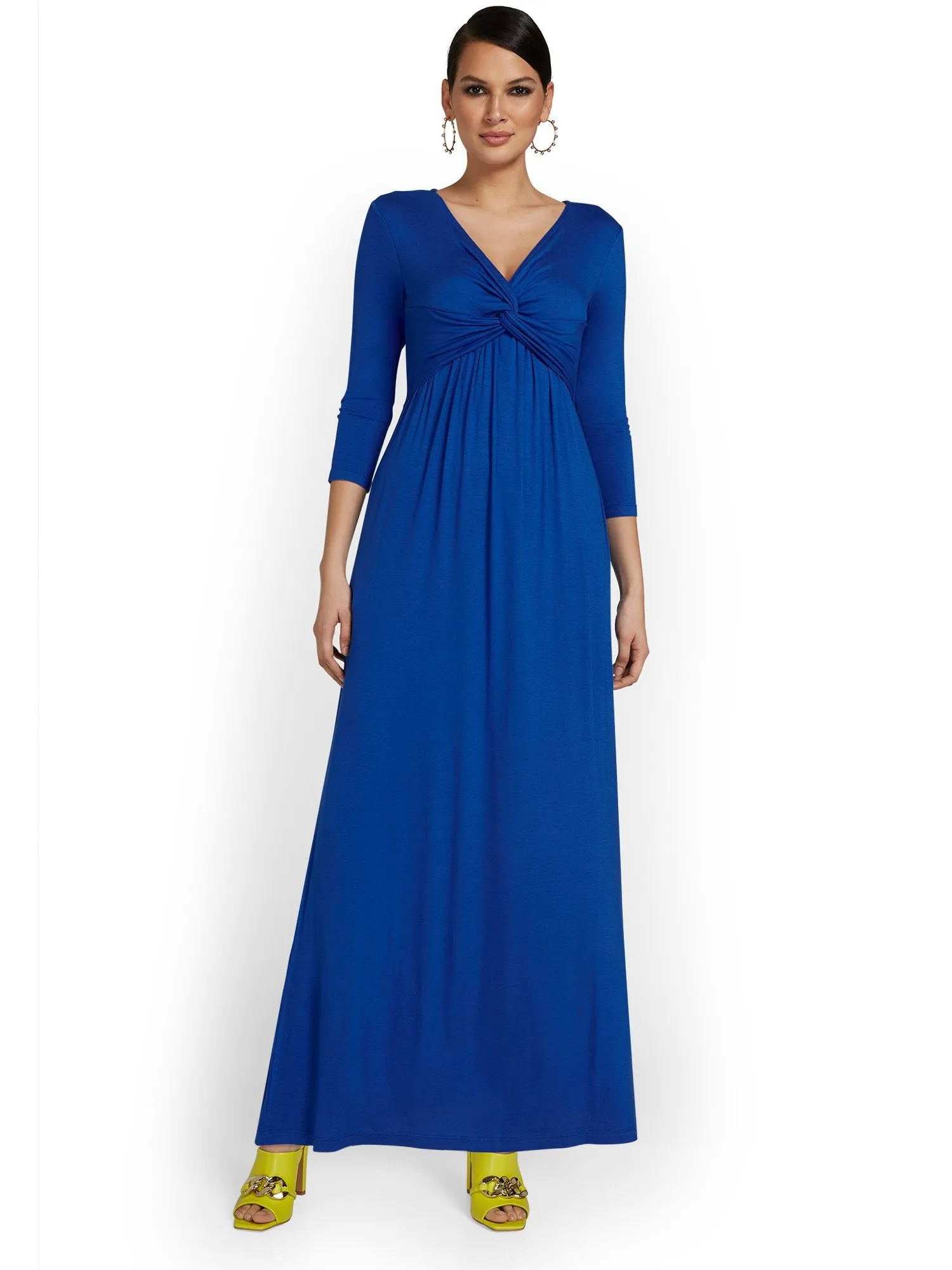 Twist-Front Maxi Dress