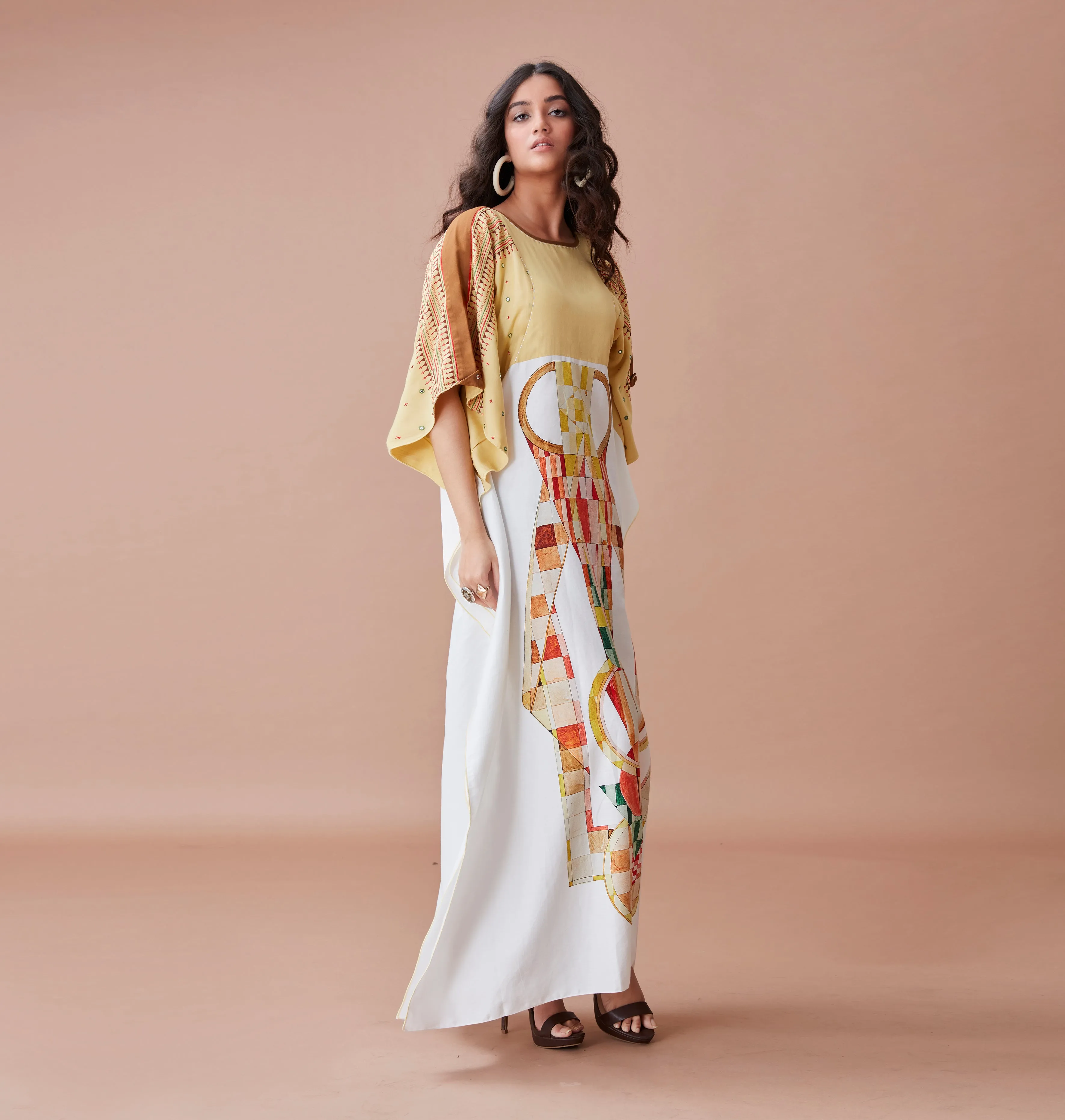 White Printed Kaftan