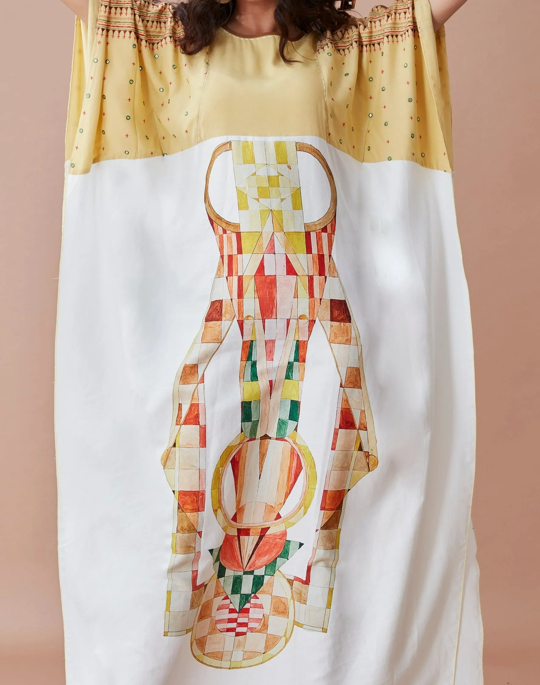 White Printed Kaftan