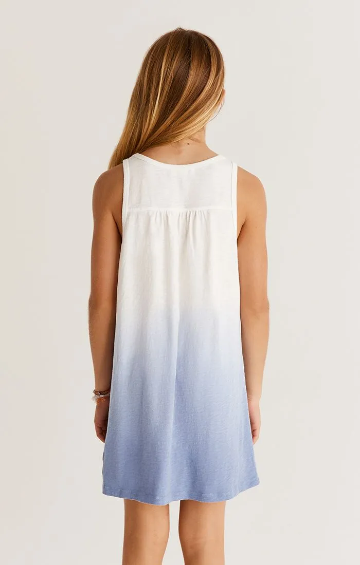 Z Supply Girls Amalfi Dip Dye Dress - Ocean