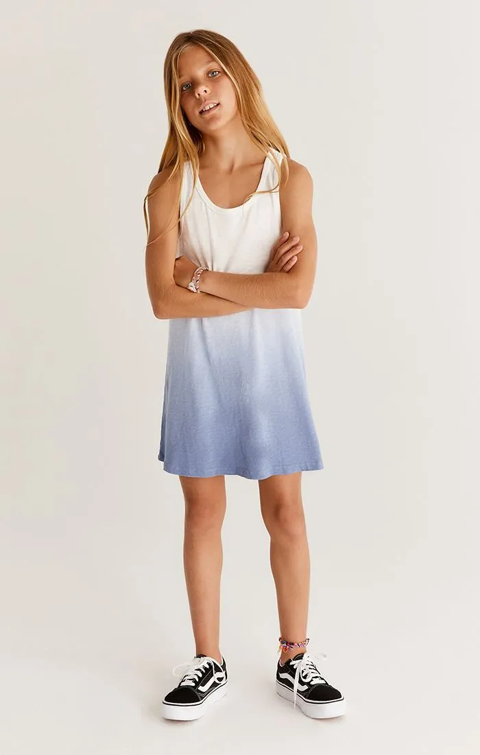 Z Supply Girls Amalfi Dip Dye Dress - Ocean